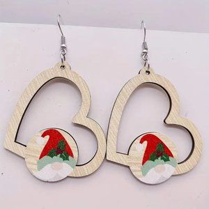 3/$12~Christmas Gnome Earrings